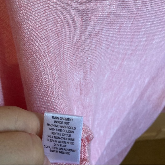 5/$20 Kate & Sam pink tank with 3/4 sleeve crop sweater set S - Picture 3 of 11